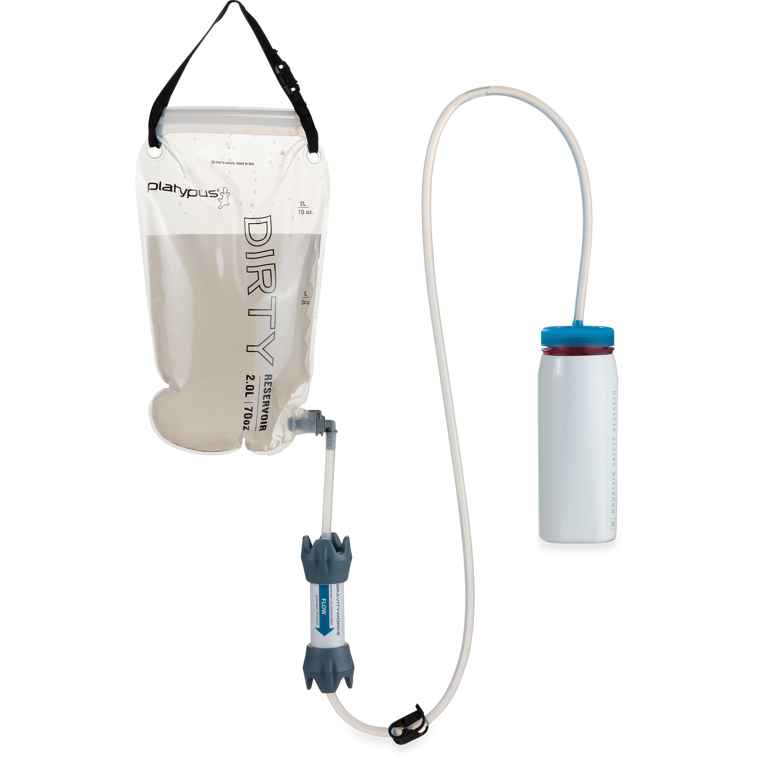 Gravity water filter system with reservoir for fast filling : r